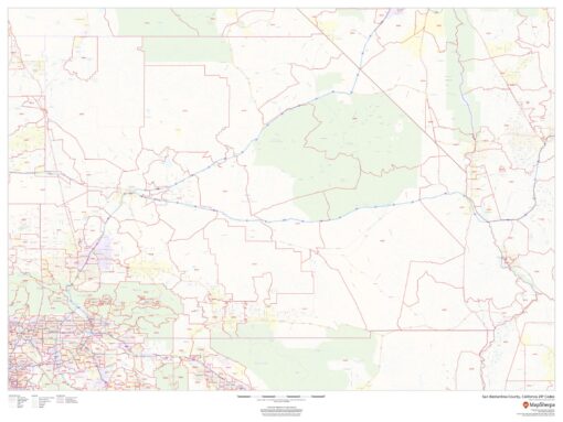San Bernardino County, California ZIP Codes by MapSherpa