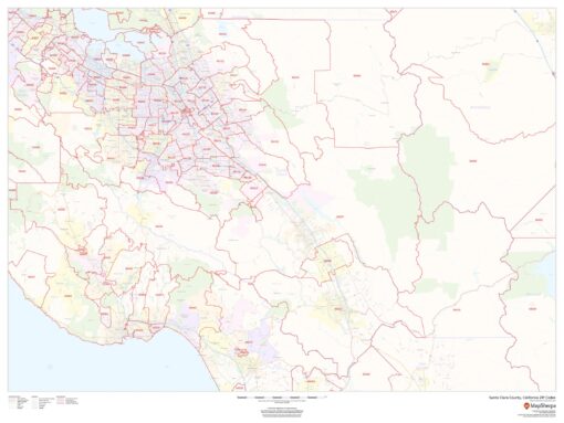 Santa Clara County, California ZIP Codes by MapSherpa