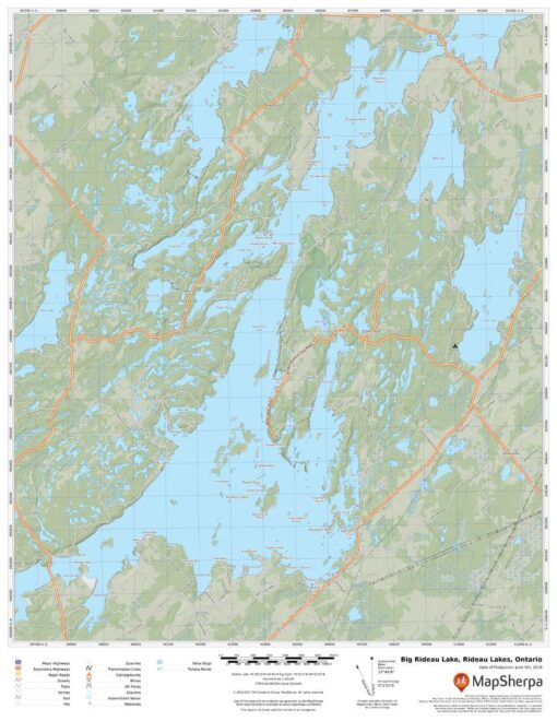 Big Rideau Lake, Rideau Lakes, Ontario by MapSherpa