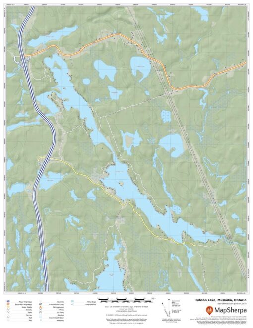 Gibson Lake, Muskoka, Ontario by MapSherpa