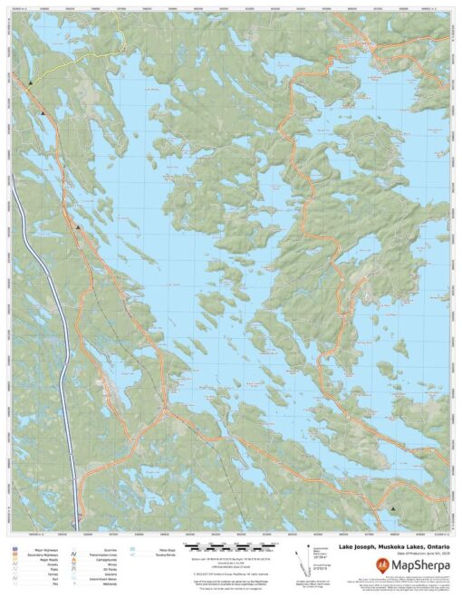 Lake Joseph, Muskoka Lakes, Ontario by MapSherpa