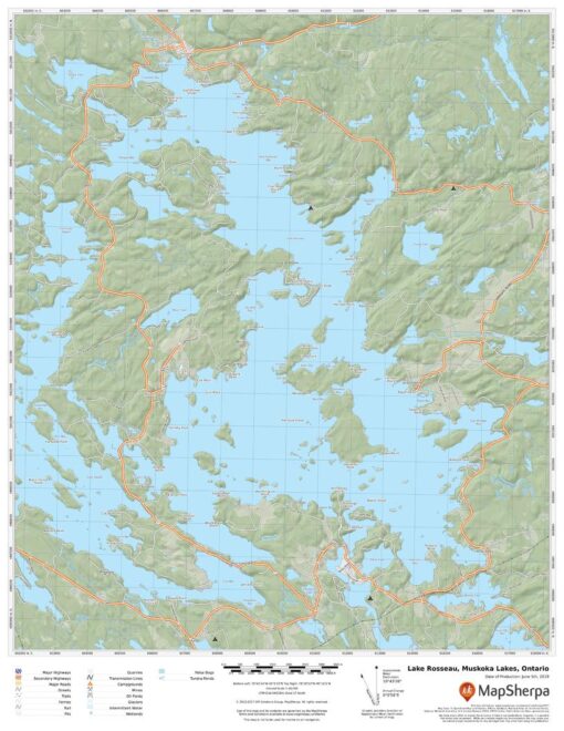 Lake Rosseau, Muskoka Lakes, Ontario by MapSherpa