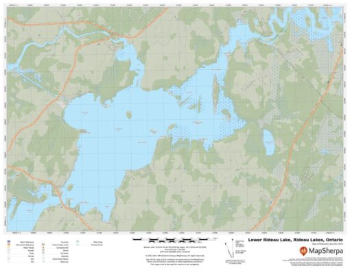 Lower Rideau Lake, Rideau Lakes, Ontario by MapSherpa