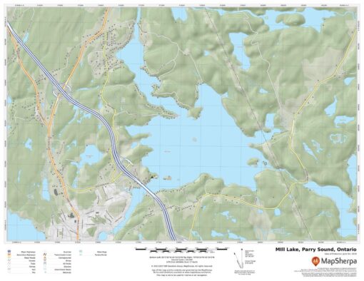 Mill Lake, Parry Sound, Ontario by MapSherpa