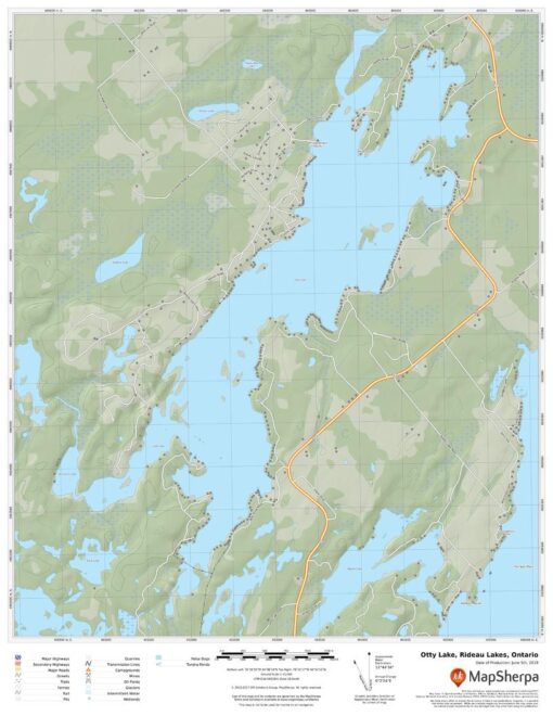 Otty Lake, Rideau Lakes, Ontario by MapSherpa