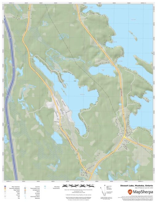 Stewart Lake, Muskoka, Ontario by MapSherpa