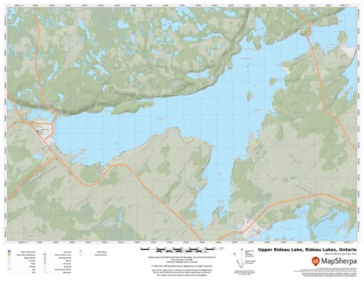 Upper Rideau Lake, Rideau Lakes, Ontario by MapSherpa