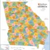 Georgia Counties Map  by MapSherpa
