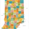 Indiana Counties Map  by MapSherpa