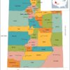 Utah Counties Map  by MapSherpa