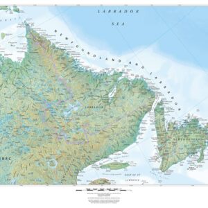 Newfoundland and Labrador Wall Map by MapSherpa