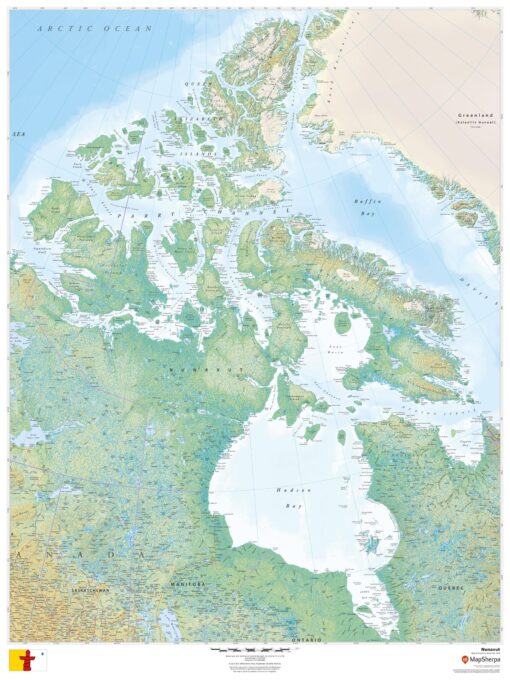 Nunavut Wall Map by MapSherpa