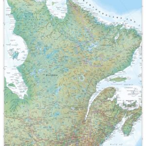 Quebec Wall Map by MapSherpa