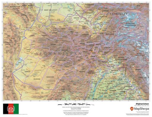 Afghanistan Wall Map by MapSherpa