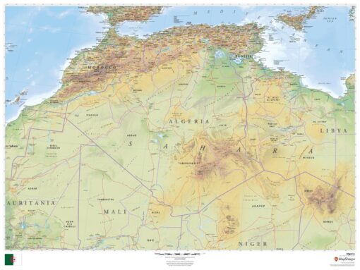 Algeria Wall Map by MapSherpa
