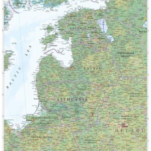 Baltic States Wall Map by MapSherpa
