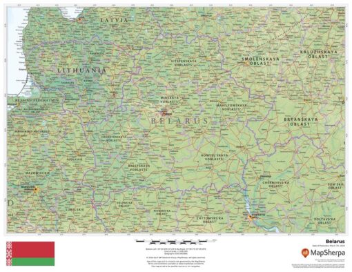 Belarus Wall Map by MapSherpa