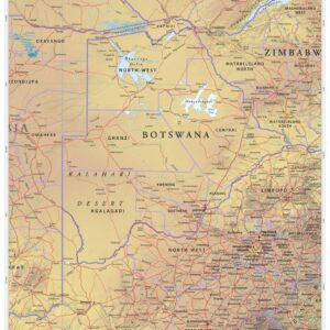 Botswana Wall Map by MapSherpa