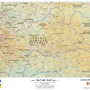 Central African Republic Wall Map by MapSherpa