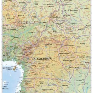 Cameroon Wall Map by MapSherpa