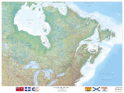 Eastern Canada Wall Map by MapSherpa