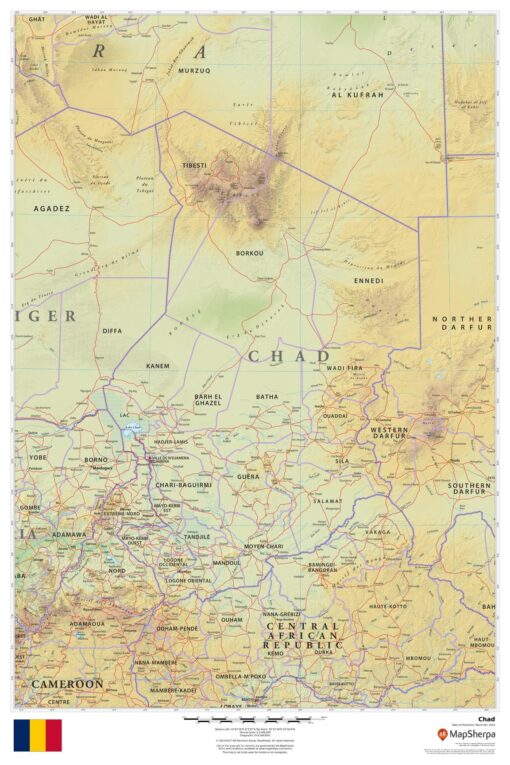 Chad Wall Map by MapSherpa