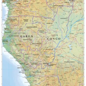 Republic of the Congo Wall Map by MapSherpa