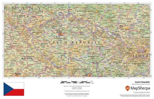 Czech Republic Wall Map by MapSherpa