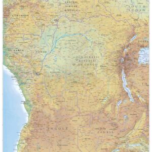 Democratic Republic of the Congo Wall Map by MapSherpa