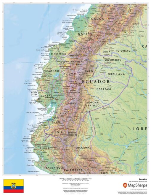 Ecuador Wall Map by MapSherpa