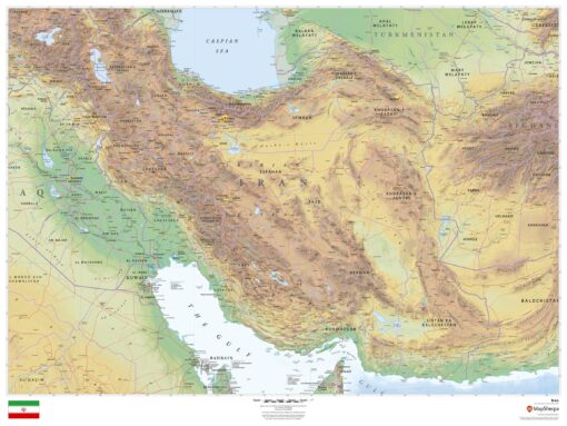 Iran Wall Map by MapSherpa