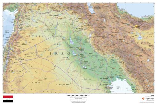 Iraq Wall Map by MapSherpa