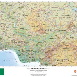 Nigeria Wall Map by MapSherpa