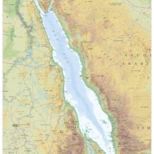 The Red Sea Wall Map by MapSherpa