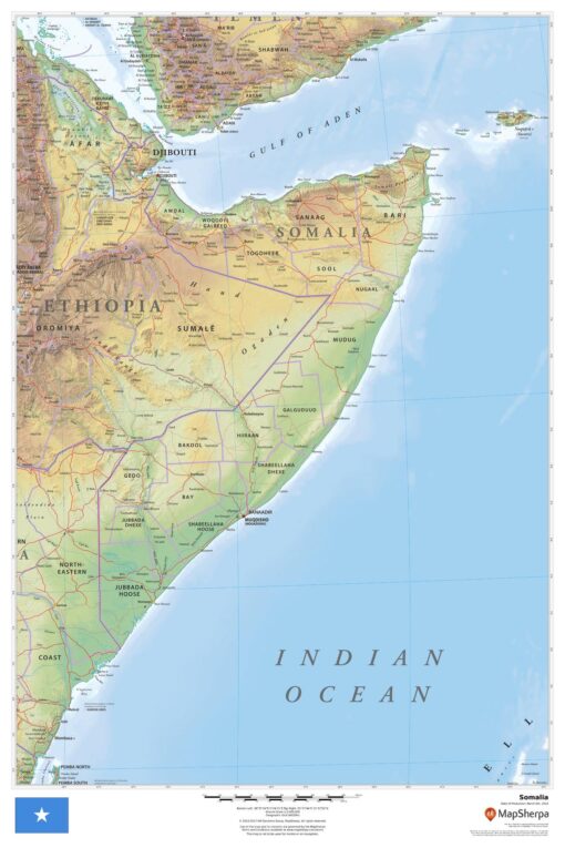 Somalia Wall Map by MapSherpa