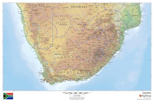 South Africa Wall Map by MapSherpa