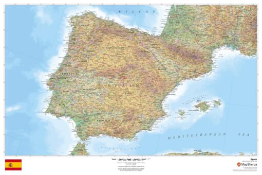 Spain Wall Map by MapSherpa