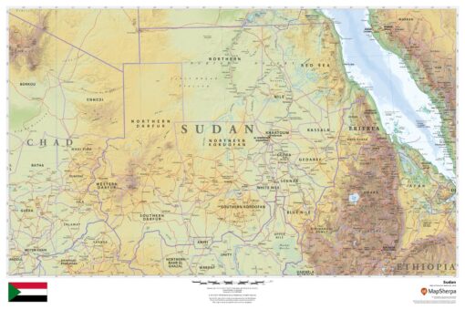 Sudan Wall Map by MapSherpa