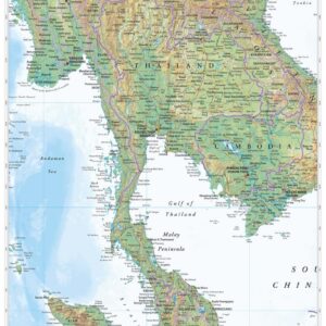 Thailand Wall Map by MapSherpa