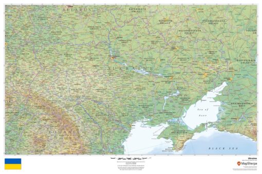 Ukraine Wall Map by MapSherpa