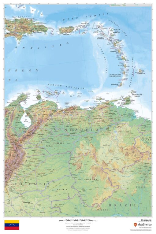 Venezuela Wall Map by MapSherpa