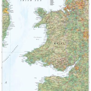 Wales Wall Map by MapSherpa