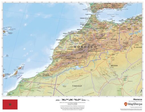 Morocco Wall Map by MapSherpa