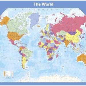 The World - Color blind friendly political world map by Cosmographics