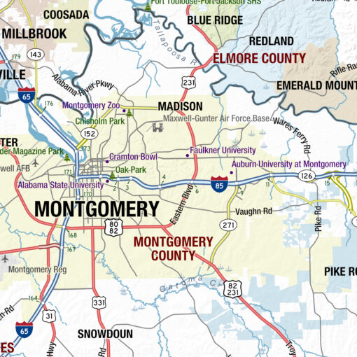 Alabama State Wall Map by MapShop - Image 3