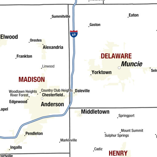 Indiana Territory Planner Wall Map by MapShop - Image 2