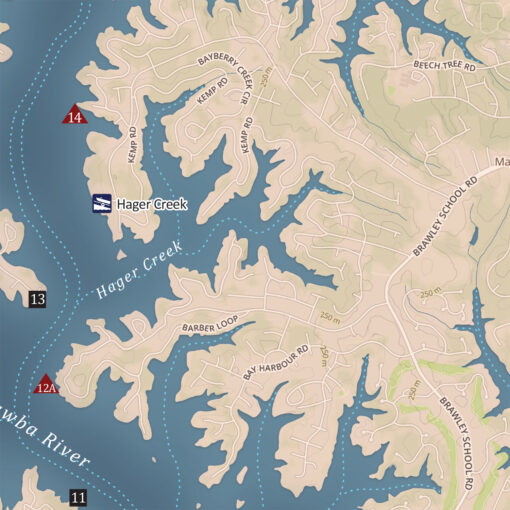 Lake Norman, NC Decorative Wall Map by Map Shop - Image 2