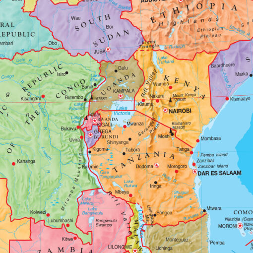 Africa Advanced Political Wall Map by Kappa - Image 2