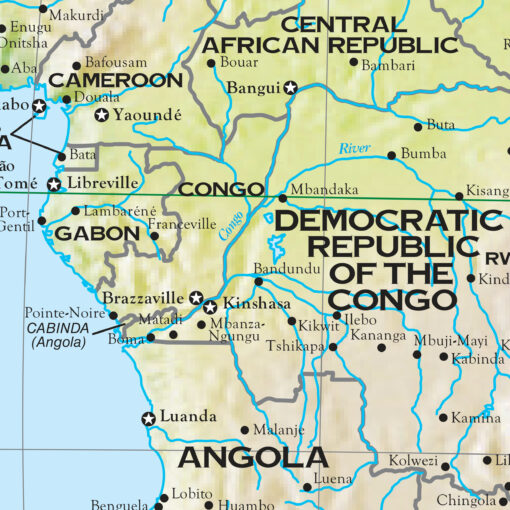 Africa Shaded Relief Wall Map by Kappa - Image 2