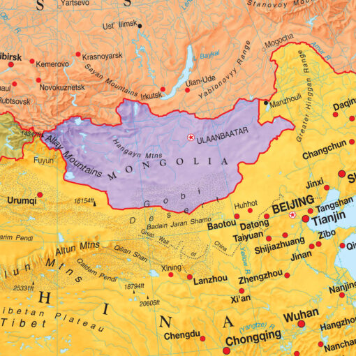 Asia Advanced Political Wall Map by Kappa - Image 2